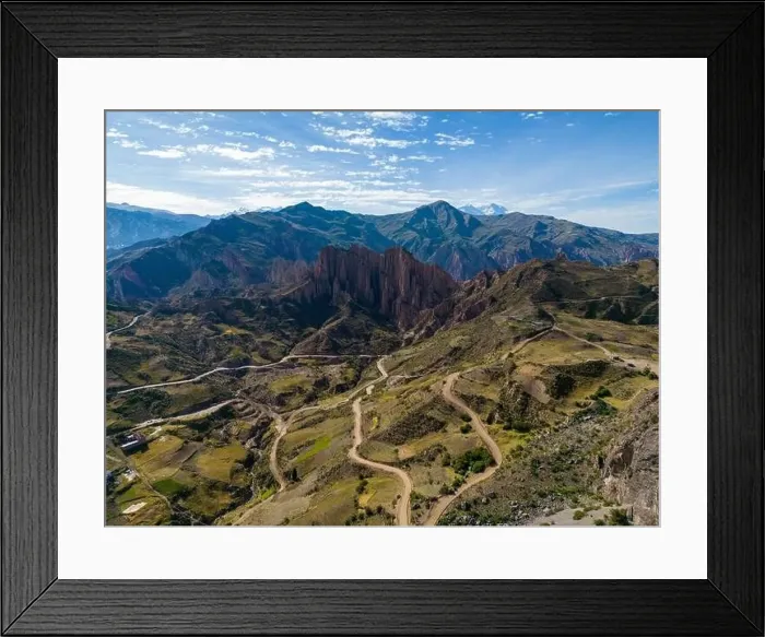 Framed Print : Aerial view from the impressive landmark Muela del Diablo down into the valley with the highest capital Framed Print : Aerial view from the impressive landmark Muela del Diablo down into the valley with the highest capital