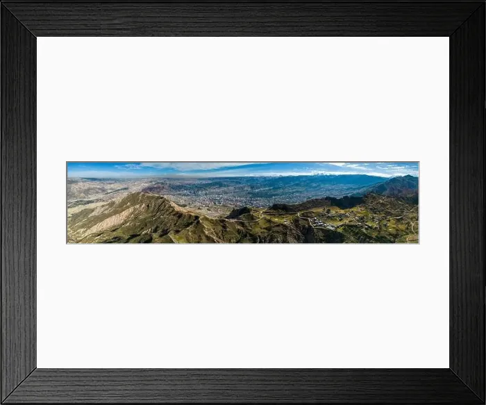 Framed Print : Aerial view from the impressive landmark Muela del Diablo down into the valley with the highest capital Framed Print : Aerial view from the impressive landmark Muela del Diablo down into the valley with the highest capital