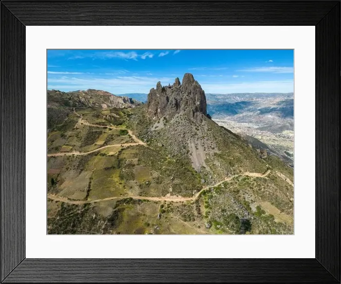 Framed Print : Scenic rock formation and viewpoint Muela del Diablo Framed Print : Scenic rock formation and viewpoint Muela del Diablo