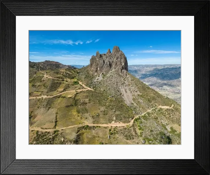 Framed Print : Scenic rock formation and viewpoint Muela del Diablo Framed Print : Scenic rock formation and viewpoint Muela del Diablo