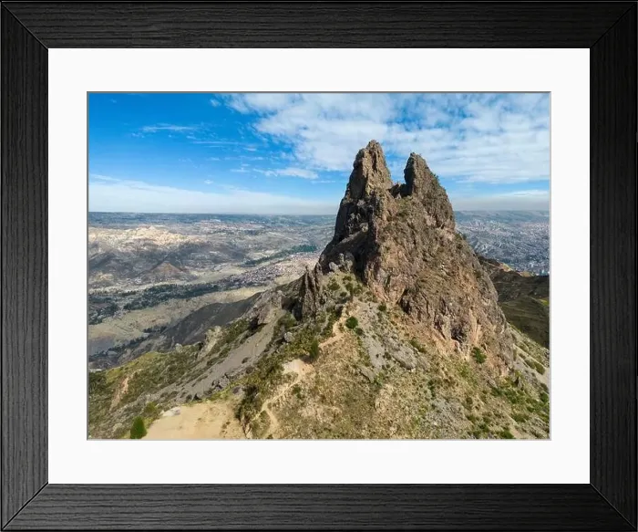 Framed Print : Scenic rock formation and viewpoint Muela del Diablo Framed Print : Scenic rock formation and viewpoint Muela del Diablo