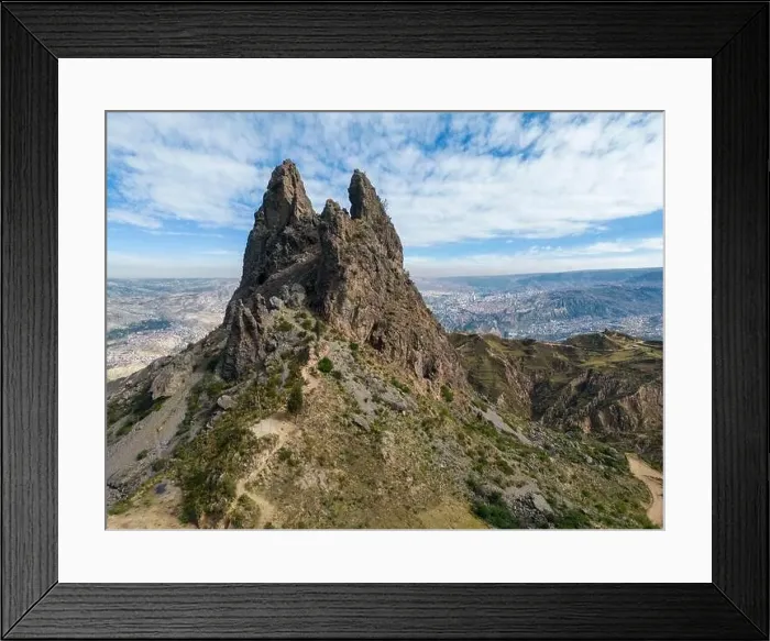 Framed Print : Scenic rock formation and viewpoint Muela del Diablo Framed Print : Scenic rock formation and viewpoint Muela del Diablo