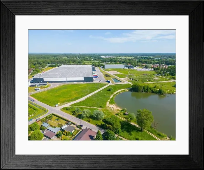 Framed Print : Aerial view of distribution center Framed Print : Aerial view of distribution center