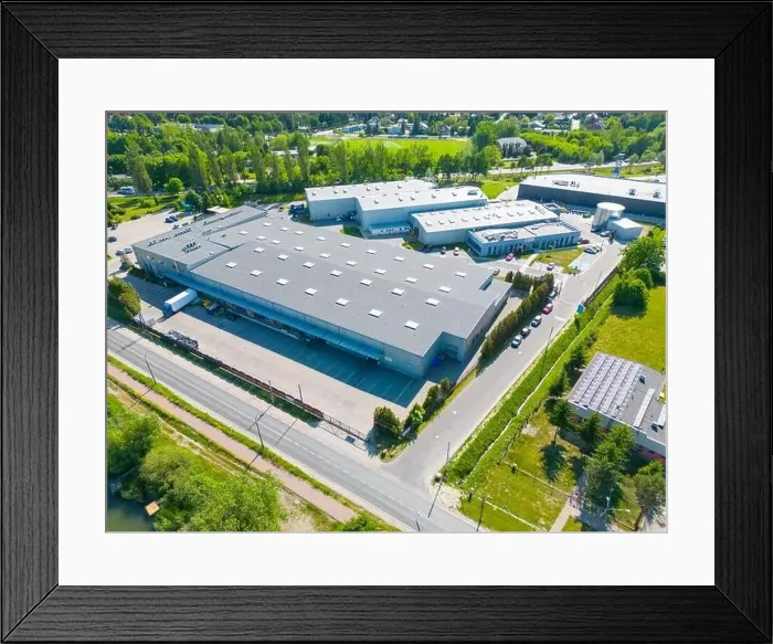 Framed Print : Aerial view of distribution center Framed Print : Aerial view of distribution center