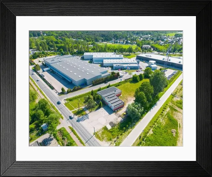 Framed Print : Aerial view of distribution center Framed Print : Aerial view of distribution center