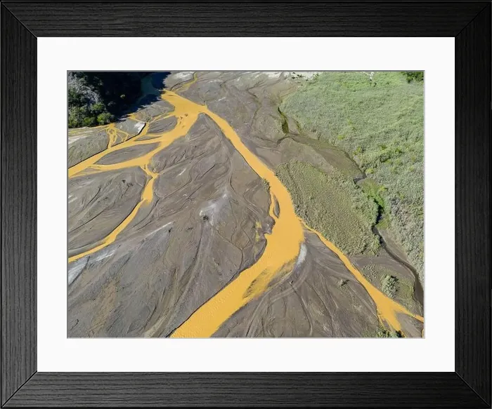Framed Print : Close up aerial view of the Rio Sacambaya landscape with a huge riverbed Framed Print : Close up aerial view of the Rio Sacambaya landscape with a huge riverbed