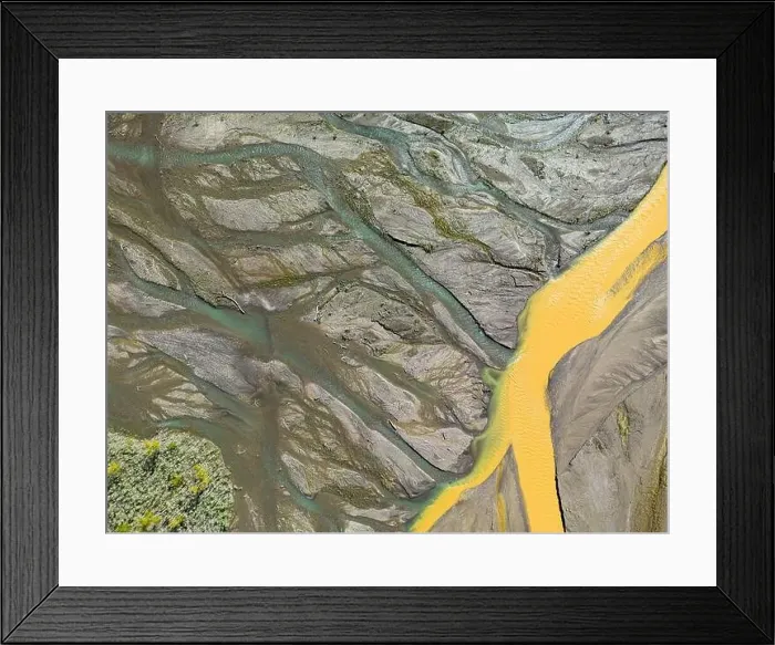 Framed Print : Close up aerial view of the Rio Sacambaya landscape with a huge riverbed Framed Print : Close up aerial view of the Rio Sacambaya landscape with a huge riverbed