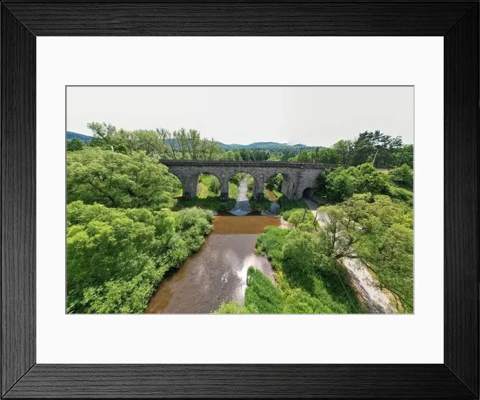 Framed Print : Stone railway bridge over the Bóbr River Framed Print : Stone railway bridge over the Bóbr River
