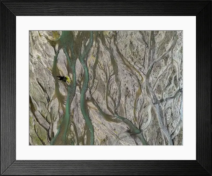 Framed Print : Close up aerial view of the Rio Sacambaya landscape with a huge riverbed Framed Print : Close up aerial view of the Rio Sacambaya landscape with a huge riverbed