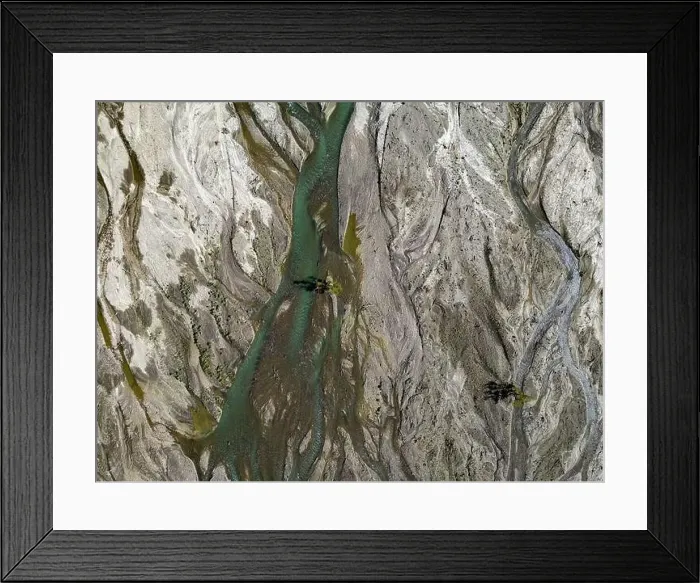 Framed Print : Close up aerial view of the Rio Sacambaya landscape with a huge riverbed Framed Print : Close up aerial view of the Rio Sacambaya landscape with a huge riverbed