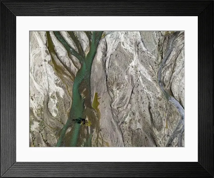 Framed Print : Close up aerial view of the Rio Sacambaya landscape with a huge riverbed Framed Print : Close up aerial view of the Rio Sacambaya landscape with a huge riverbed