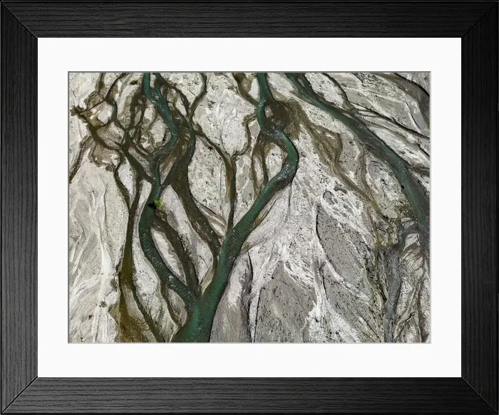 Framed Print : Close up aerial view of the Rio Sacambaya landscape with a huge riverbed Framed Print : Close up aerial view of the Rio Sacambaya landscape with a huge riverbed