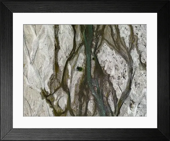 Framed Print : Close up aerial view of the Rio Sacambaya landscape with a huge riverbed Framed Print : Close up aerial view of the Rio Sacambaya landscape with a huge riverbed