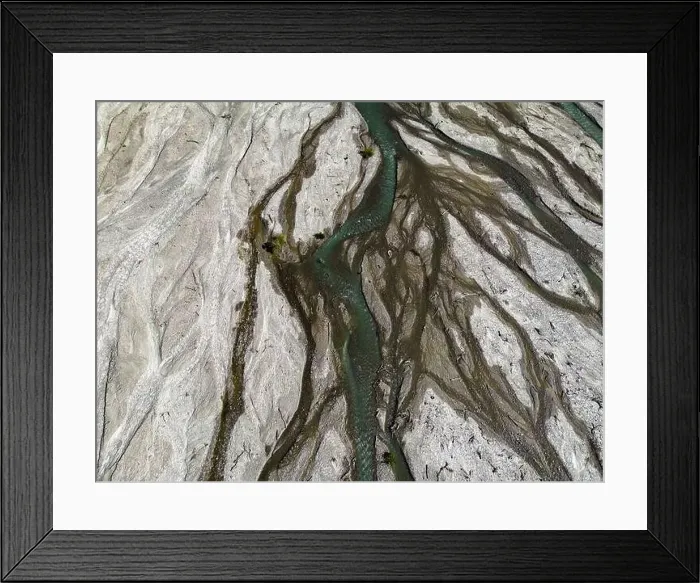 Framed Print : Close up aerial view of the Rio Sacambaya landscape with a huge riverbed Framed Print : Close up aerial view of the Rio Sacambaya landscape with a huge riverbed