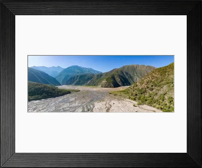Framed Print : Aerial view of the remote Rio Sacambaya landscape with a huge riverbed Framed Print : Aerial view of the remote Rio Sacambaya landscape with a huge riverbed