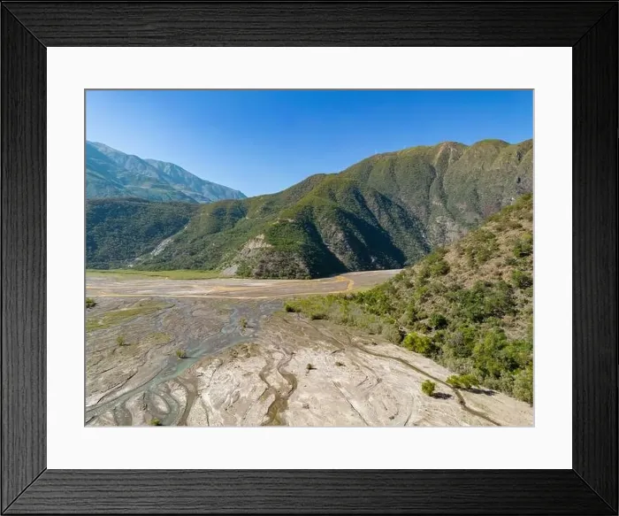 Framed Print : Aerial view of the remote Rio Sacambaya landscape with a huge riverbed Framed Print : Aerial view of the remote Rio Sacambaya landscape with a huge riverbed
