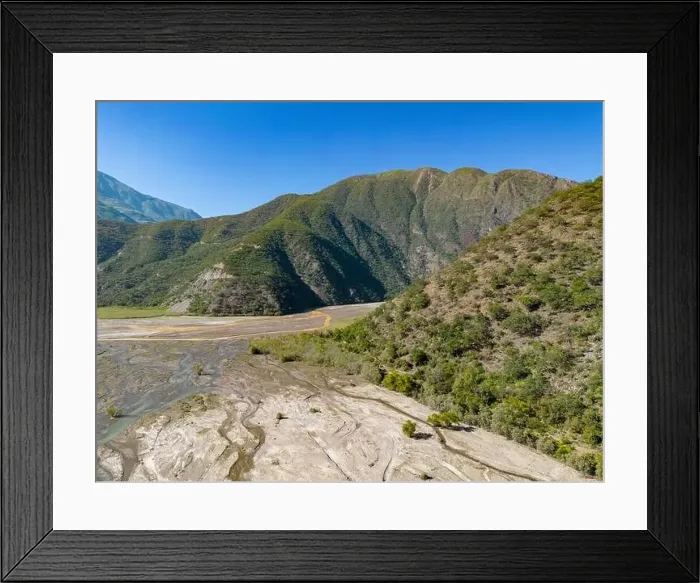 Framed Print : Aerial view of the remote Rio Sacambaya landscape with a huge riverbed Framed Print : Aerial view of the remote Rio Sacambaya landscape with a huge riverbed
