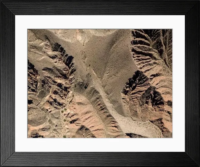 Framed Print : Aerial view of the colorful hiking area Quebrada de las Señoritas in Jujuy Framed Print : Aerial view of the colorful hiking area Quebrada de las Señoritas in Jujuy