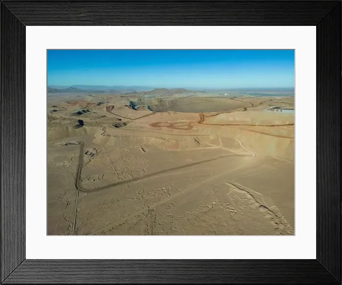 Framed Print : Aerial view of Cerro Dominador Framed Print : Aerial view of Cerro Dominador
