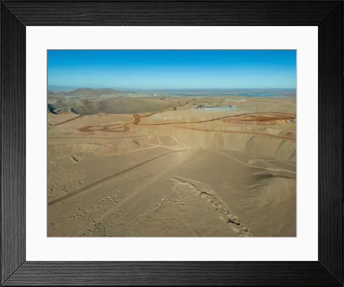 Framed Print : Aerial view of Cerro Dominador Framed Print : Aerial view of Cerro Dominador