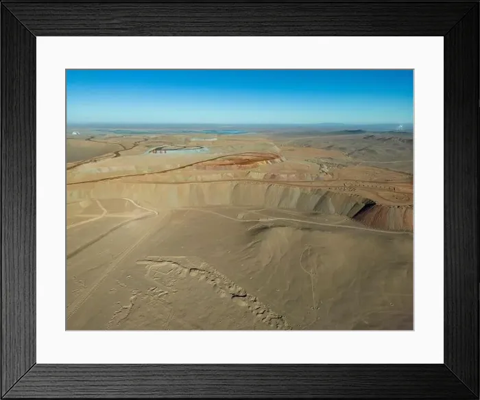 Framed Print : Aerial view of Cerro Dominador Framed Print : Aerial view of Cerro Dominador