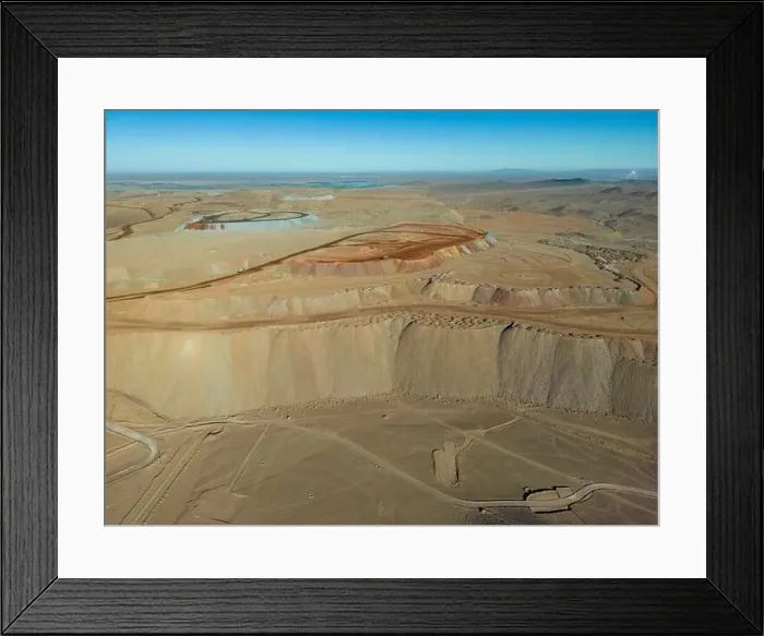 Framed Print : Aerial view of Cerro Dominador Framed Print : Aerial view of Cerro Dominador