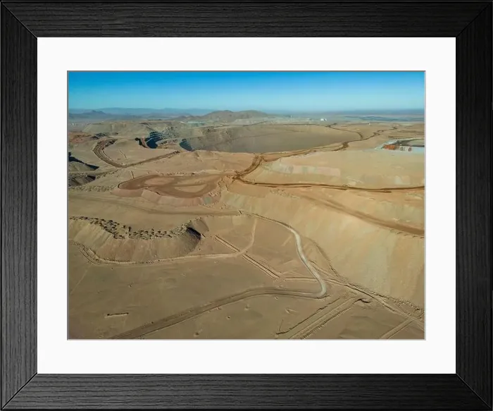 Framed Print : Aerial view of Cerro Dominador Framed Print : Aerial view of Cerro Dominador