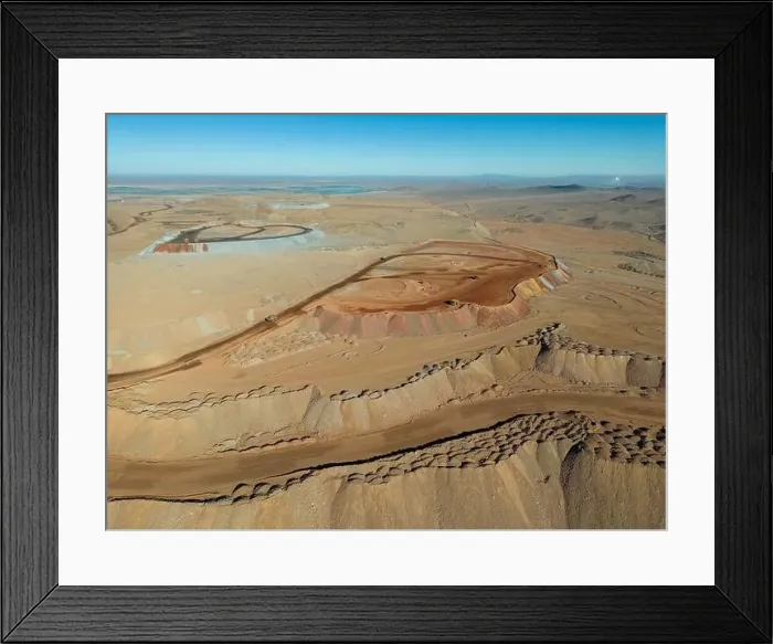 Framed Print : Aerial view of Cerro Dominador Framed Print : Aerial view of Cerro Dominador