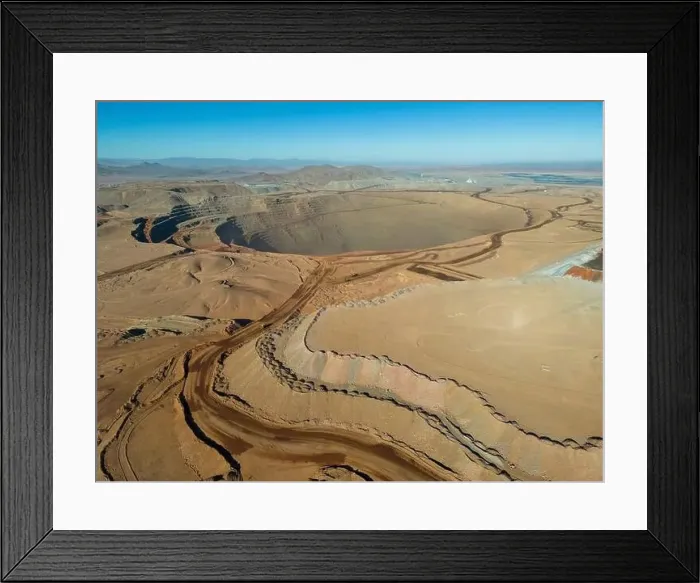 Framed Print : Aerial view of Cerro Dominador Framed Print : Aerial view of Cerro Dominador