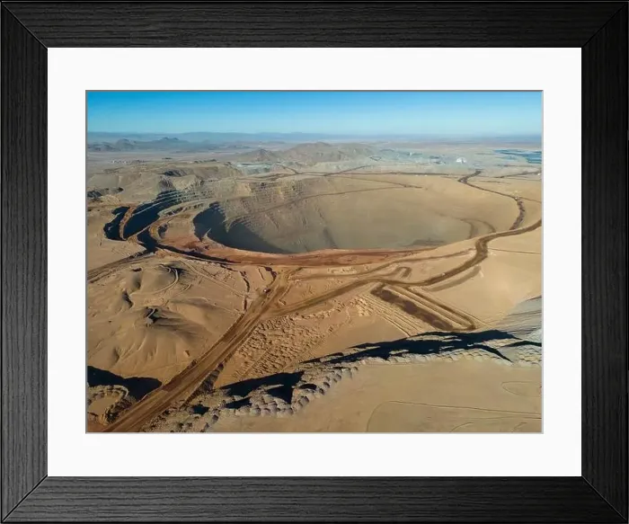Framed Print : Aerial view of Cerro Dominador Framed Print : Aerial view of Cerro Dominador