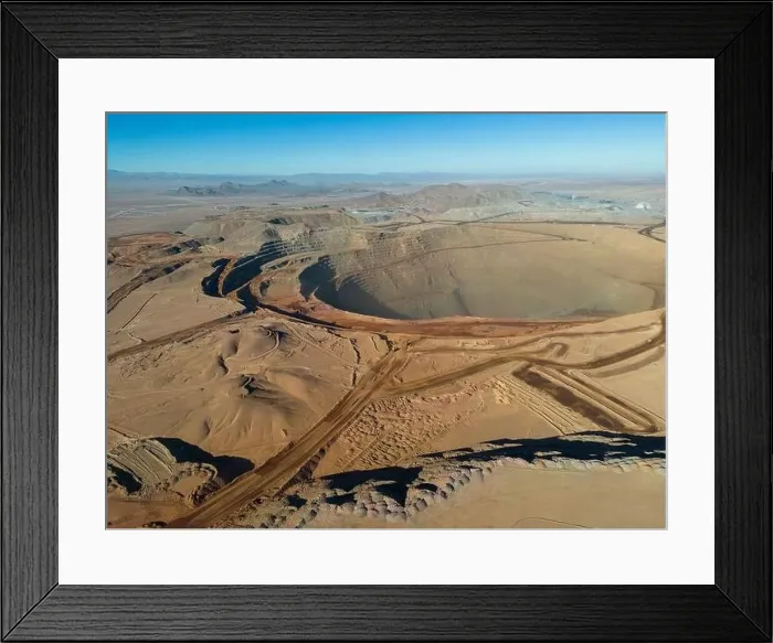 Framed Print : Aerial view of Cerro Dominador Framed Print : Aerial view of Cerro Dominador