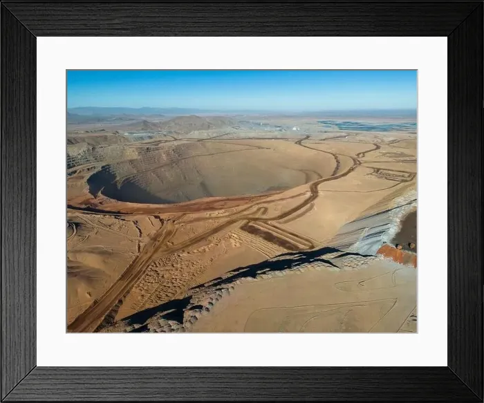 Framed Print : Aerial view of Cerro Dominador Framed Print : Aerial view of Cerro Dominador