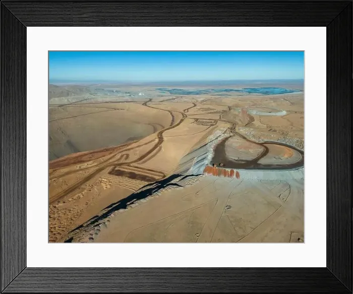 Framed Print : Aerial view of Cerro Dominador Framed Print : Aerial view of Cerro Dominador