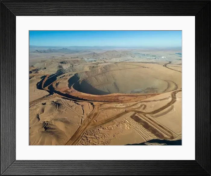Framed Print : Aerial view of Cerro Dominador Framed Print : Aerial view of Cerro Dominador