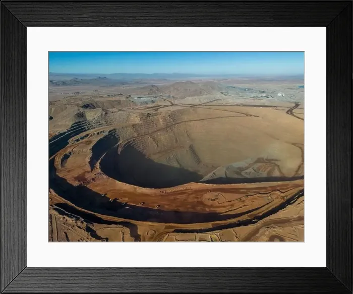 Framed Print : Aerial view of Cerro Dominador Framed Print : Aerial view of Cerro Dominador