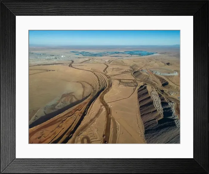 Framed Print : Aerial view of Cerro Dominador Framed Print : Aerial view of Cerro Dominador