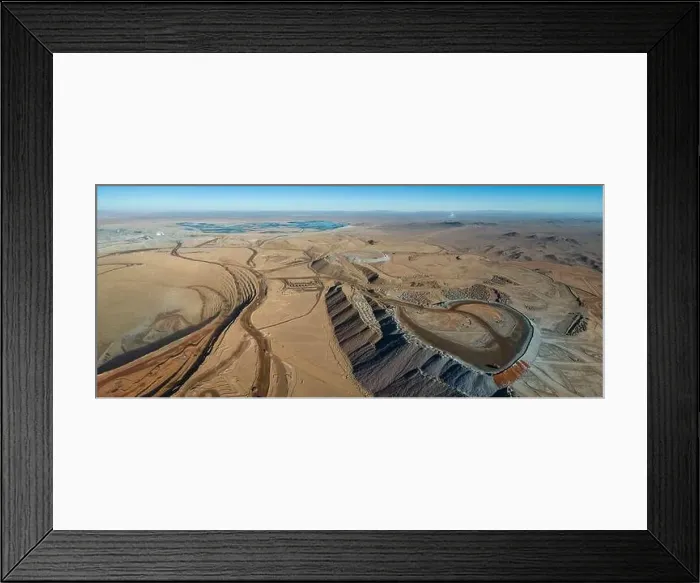 Framed Print : Aerial view of Cerro Dominador Framed Print : Aerial view of Cerro Dominador