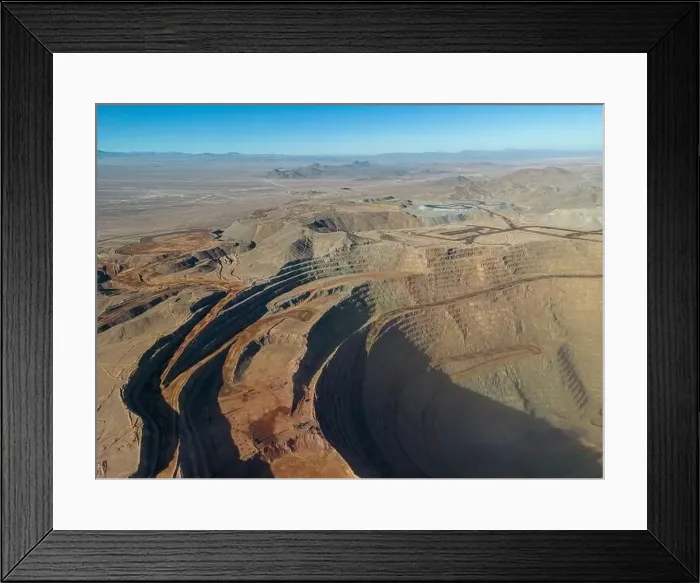 Framed Print : Aerial view of Cerro Dominador Framed Print : Aerial view of Cerro Dominador