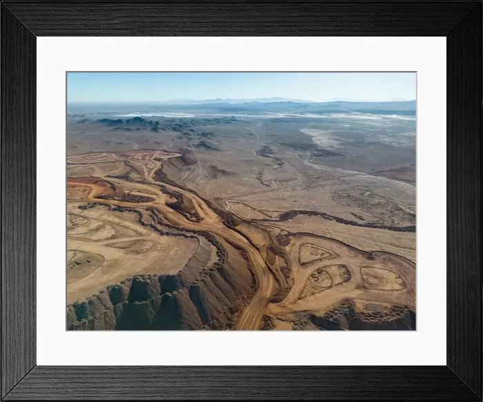 Framed Print : Aerial view of Cerro Dominador Framed Print : Aerial view of Cerro Dominador
