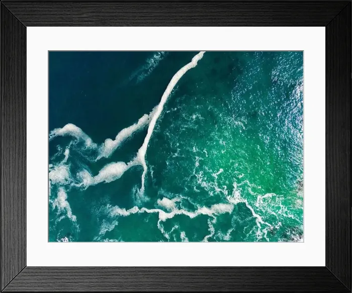 Framed Print : Aerial close up of the turquoise sea at the coast of the National Park Pan de Azúcar in the Atacama desert in Chile Framed Print : Aerial close up of the turquoise sea at the coast of the National Park Pan de Azúcar in the Atacama desert in Chile
