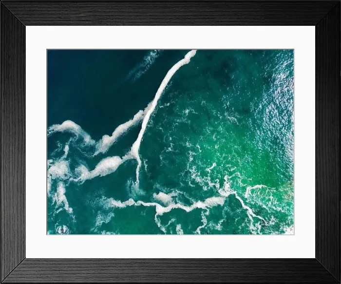 Framed Print : Aerial close up of the turquoise sea at the coast of the National Park Pan de Azúcar in the Atacama desert in Chile Framed Print : Aerial close up of the turquoise sea at the coast of the National Park Pan de Azúcar in the Atacama desert in Chile