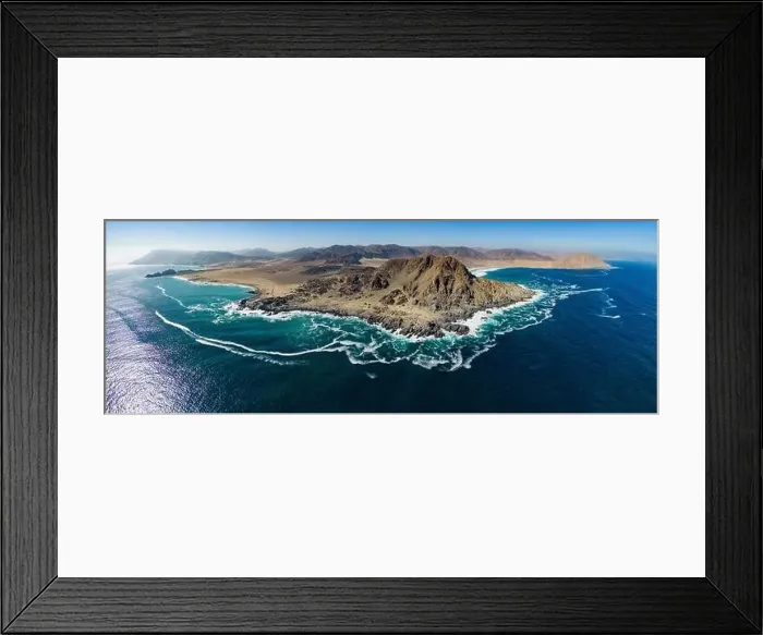 Framed Print : Panorama view of Isla Pan de Azúcar in the National Park Pan de Azúcar at the coast of the Atacama desert in Chile Framed Print : Panorama view of Isla Pan de Azúcar in the National Park Pan de Azúcar at the coast of the Atacama desert in Chile