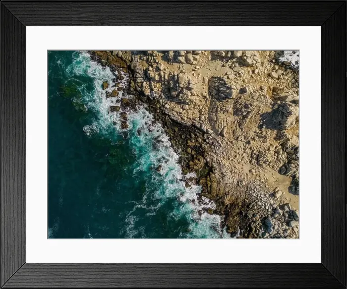 Framed Print : Aerial view of Isla Pan de Azúcar in the National Park Pan de Azúcar at the coast of the Atacama desert in Chile Framed Print : Aerial view of Isla Pan de Azúcar in the National Park Pan de Azúcar at the coast of the Atacama desert in Chile