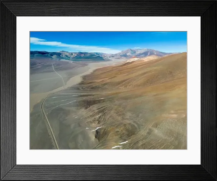 Framed Print : Aerial view of the Atacama desert landscape around the green lagoon Laguna del Negro Francisco in Chile - Traveling Framed Print : Aerial view of the Atacama desert landscape around the green lagoon Laguna del Negro Francisco in Chile - Traveling