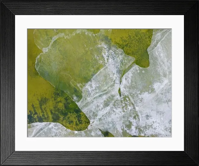 Framed Print : Close up aerial view of the green
