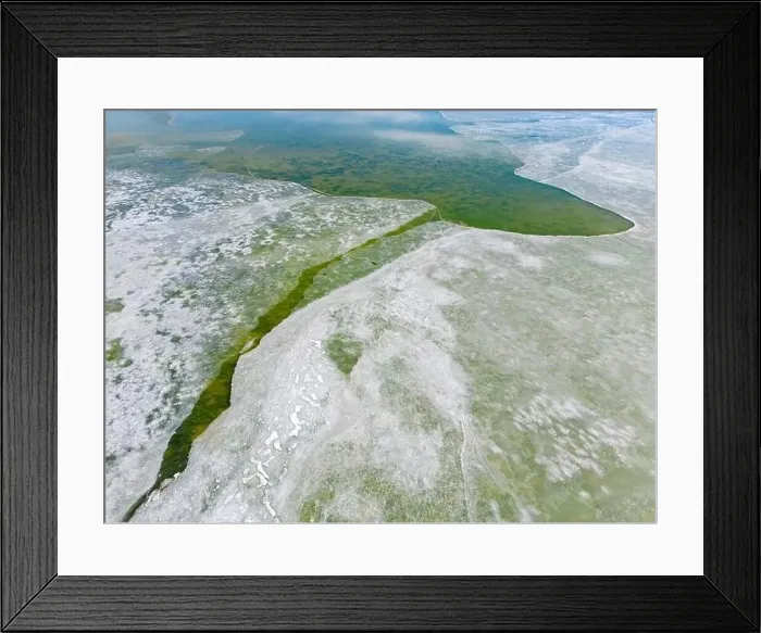 Framed Print : Aerial view of the green and partly frozen Laguna del Negro Francisco in the Atacama desert in Chile - Traveling Framed Print : Aerial view of the green and partly frozen Laguna del Negro Francisco in the Atacama desert in Chile - Traveling