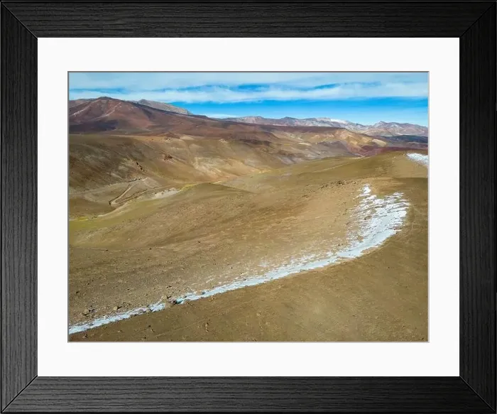 Framed Print : Aerial view of the Atacama desert landscape around the green lagoon Laguna del Negro Francisco in Chile - Traveling Framed Print : Aerial view of the Atacama desert landscape around the green lagoon Laguna del Negro Francisco in Chile - Traveling