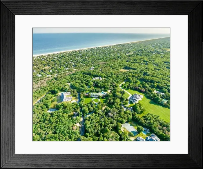 Framed Print : drone image of expensive estates in amagansett, ny Framed Print : drone image of expensive estates in amagansett, ny