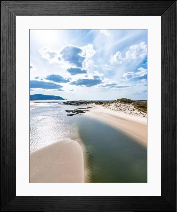 Framed Print : Sheskinmore bay between Ardara and Portnoo in Donegal - Ireland