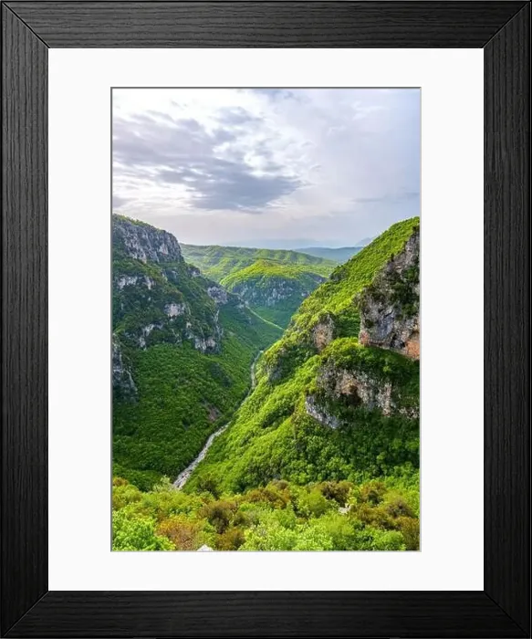 Framed Print : View of the Vikos Gorge, the deepest gorge in Europe, Epirus, Greece Framed Print : View of the Vikos Gorge, the deepest gorge in Europe, Epirus, Greece